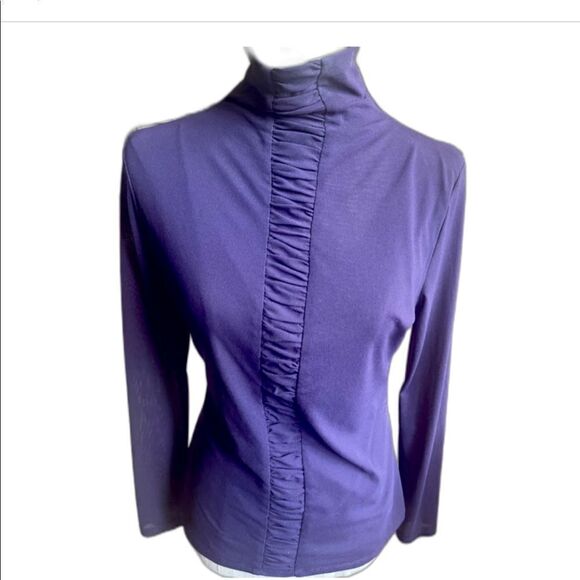 Alfani Purple Nylon Ruched Top! - Picture 1 of 15